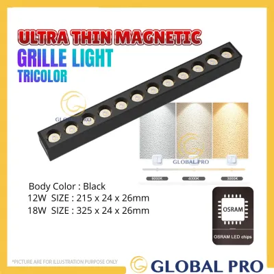 DUJIA OSRAM Ultra Thin Magnetic Track Light Surface Mount Pendant Lamp Grille Folding Flood Spot Lampu Trek Magnetik