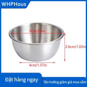 WHPHous Nước Sốt ngâm bát 304 thép không gỉ ngâm chén tròn Nước Sốt món ăn 50 60ml Mini tái sử dụng gia vị chén ngâm