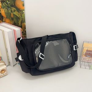 Túi có dây kéo Màu đồng nhất Itabag Nylon Bông búp bê Túi trong suốt Ví thần tượng Lưu trữ hàng hóa Túi đeo vai Quà tặng2026