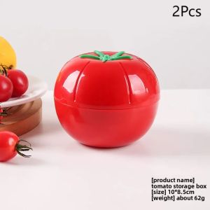 2Pcs Storage Kulkas Gaya Tomat Kotak Penyimpanan / Penyimpanan Bahan Makanan / Kotak Penyimpanan Buah