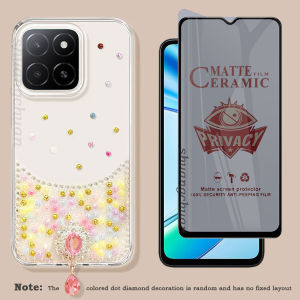 For Honor X5B plus Screen frosted Protective Film Anti-peeping film Honor X5B Color Dot Diamond IMD phone case
