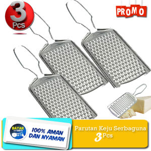 3Pcs Parutan Keju Stainless Steel Serbaguna Cheese Cheddar Alat Parut Keju Murah-Vegasus Store(COD)