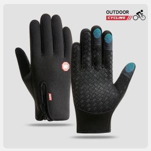 [SG Ready Stock] Motorcycle / Bicycle Gloves Winter warm gloves Outdoor Sports Gloves Waterproof Windproof Keep warm