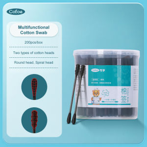 Cofoe Four-Head Medical Cotton Swabs Disposable Makeup Cotton Buds Earpick Nose Ears Cleaning Paper Stick