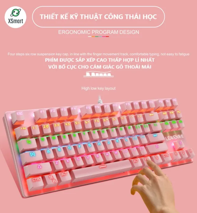 Bàn Phím Cơ Máy Tính K2 PRO Với 10 Chế Độ LED Khác Nhau Keyboard Blue Switch Cho Máy Tính Laptop PC Phím Phù Hợp Chơi Game Dùng Làm Việc Văn Phòng Có Cục Chống Nhiễu 4 Màu Đen Trắng Hồng Xanh | BigBuy360 - bigbuy360.vn Bàn Phím Cơ Máy Tính K2 PRO Với 10 Chế Độ LED Khác Nhau Keyboard Blue Switch Cho Máy Tính Laptop PC Phím Phù Hợp Chơi Game Dùng Làm Việc Văn Phòng Có Cục Chống Nhiễu 4 Màu Đen Trắng Hồng Xanh | BigBuy360 - bigbuy360.vn