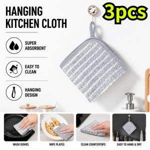 3pcs/set bamboo charcoal cleaning cloths kitchen rags microfiber thickened wiping towel dishcloths