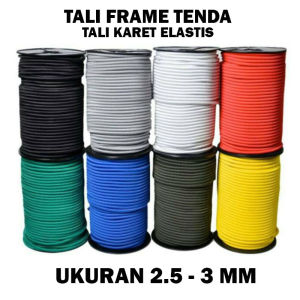 Tali Elastis Tali Frame Tenda Ukuran 25mm Import Kualitas Bagus harga per meter