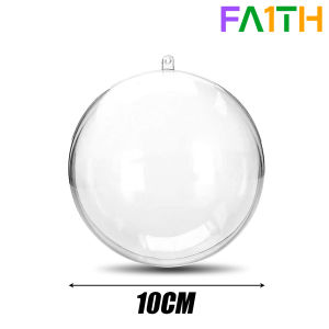 5/6/8/10CM Christmas Fillable Balls Decoration Large Transparent Plastic Acrylic Ball Xmas Tree Hanging Ornaments for Home Wedding Party Gift