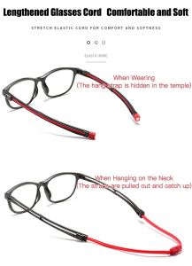 Presbyopia Convenience Mens Retractable Foot Reading Mirror Antiblue Light Neck Presbyopia Glasses