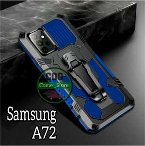 Casing Hp Untuk Samsung Galaxy A72 Hardcase Robot Kickstand Armor Blet Clip Terbaru