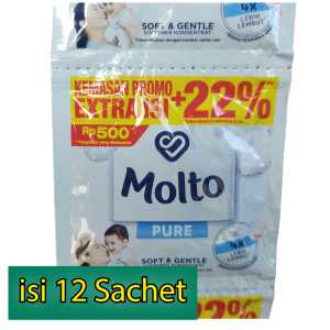 Molto pelembut dan pewangi pakaian 1 renceng isi 12 sachet