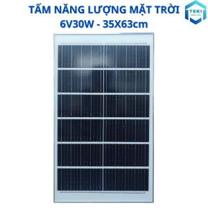 TẤM PIN NĂNG LƯỢNG MẶT TRỜI MONO 6V 30W 35x63cm - TEKI