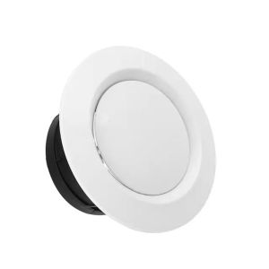RUCHO Adjustable Round Air Vent Extract Valve 75-200mm White Air Vent Extract Valve Grille Hose Louver Wall Mount Ducting Ventilation Cover Kitchen Bath
