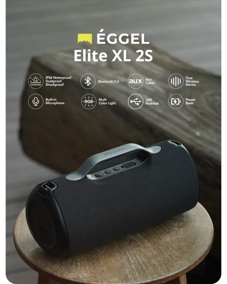 Eggel Elite XL 2S Waterproof Bluetooth Speaker with RGB Light