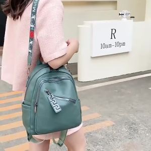 New Womens Fashion  Outdoor Travel  High Quality Large Capacity PU Leather Waterproof Backpack