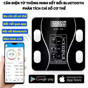 Cân Sức Khỏe Điện Tử Kết Nối Bluetooth Với Điện Thoại Phân Tích 12 Chỉ Số Cơ Thể