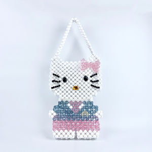 hellokittyDIY Handmade Beaded Cartoon Bag with a Childlike Charm Cute and Fresh Cartoon Gift ins Wind