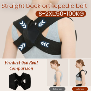 Straight back orthopedic belt Back Brace Support Adjustable Waist Trainer Belt Pain Relief Fitness Belt