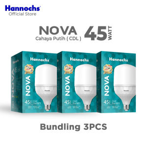 Hannochs Lampu Bohlam LED NOVA 45W Cahaya Putih Paket isi 3pcs