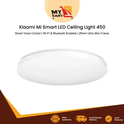 Xiaomi Mi Smart LED Ceiling Light 450 [Smart Voice Control | Wi-Fi & Bluetooth Enabled | Adjustable Brightness & Color Temperature | 26mm Ultra Slim Frame] - 6 Months Warranty