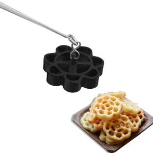 Stainless Steel Non Stick Rose Murukku Cookie Maker | Achhu Murukku (Black Colour | Pack of 1 pcs)