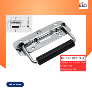 Stainless Steel 304 Folding handle stainless Box Metal Handle Silver
