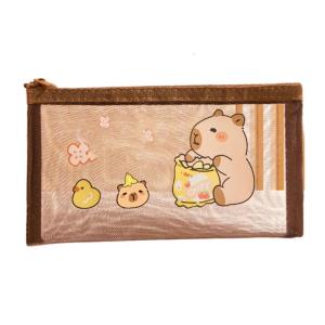 Cartoon Capybara Pencil Case Large Capacity Pencil Box Pen Bag School Office Supplies For Students Spacious Storage