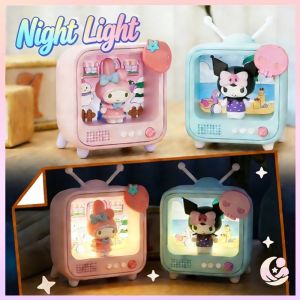 Sanrio Night Light Kuromi My Melody Cute Desk Lamp Tabletop Decor Luminous Gift for Kids Fans