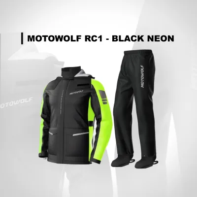 Motowolf Raincoat RC1 Rain Coat for Riders / Rain Wear for Protection Unisex - Waterproof & Windproof with Free with Free Carry Pouch Bag Riding Gear & Accessories