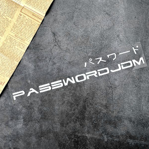 Password JDM Car Sticker Reflective Japanese Fuel Tank Scratch Personality Car Window Body Personality Vinyl Decals