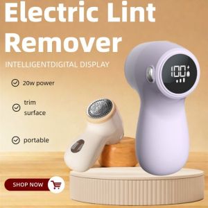 UUMIR ชาร์จผ่าน USB ได้ ที่โกนผ้า พร้อมจอแสดงผล LED แบบพกพา ที่กำจัดขนผ้าไฟฟ้า แบบพกพา ปรับความเร็วได้ 3 ระดับ ที่ตัดขนผ้าไฟฟ้า