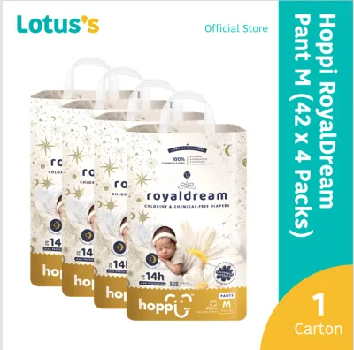 Hoppi RoyalDream Diaper Pant M (42 Pcs x 4 Packs)(1 Carton)