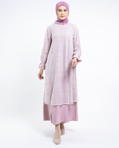 Elzatta Gamis Ruffles Chantily Gamis brokat dewasa elegan simple gamis kondangan