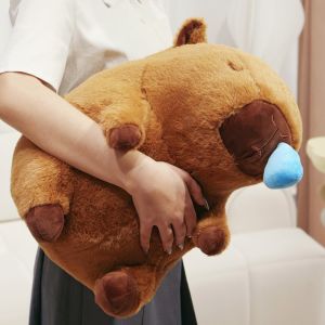 (TẶNG MÓC KHÓA CAPYBARA) ĐỒ CHƠI GẤU BÔNG CAPYBARA BỘ TRƯỞNG NGOẠI GIAO TÚI RÙA KÉO MŨI