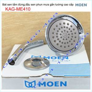 Đầu sen phun mưa Moen KAG-ME410 gắn tường bát sen tắm đứng nối ren D21 nước mạnh siêu bền hàng nhập khẩu 100%