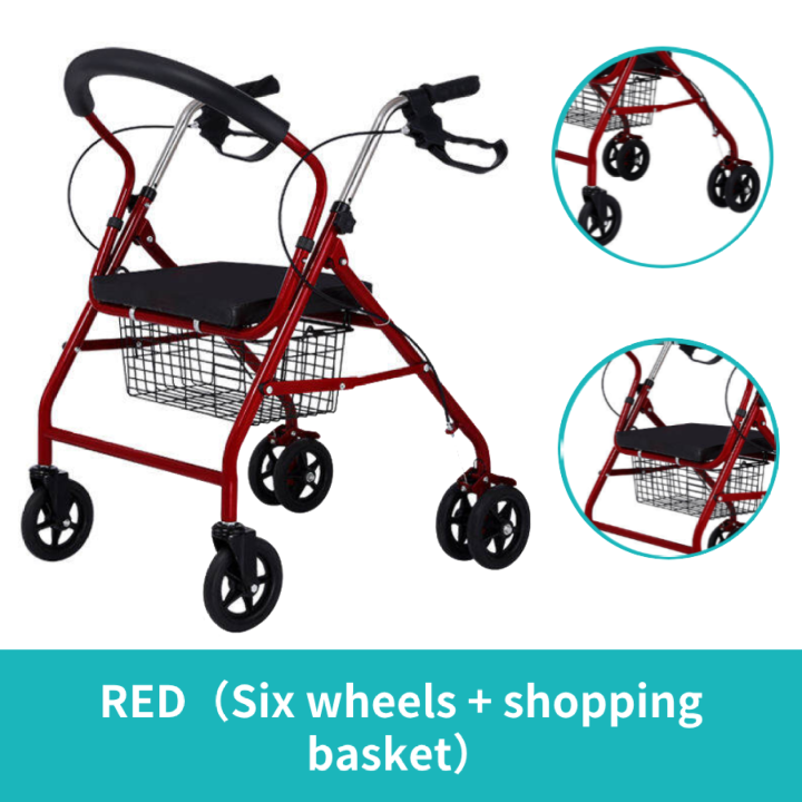elderly%20leisure%20four-wheel%20shopping%20cart%20with%20chair%20walker%20Elderly%20walker%20trolley%20can%20push%20and%20sit%20shopping%20cart%20-%20Image%2010