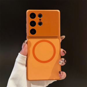 Luxury Metallic Color AG Frosted Magnetic Phone Case For Samsung S25 S23 S24 S26 Ultra Plus Wireless Charge Protector Back Cover