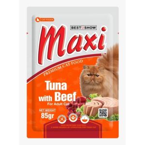 Maxi Cat Pouch Adult 85gr - Makanan Basah Pouch Kucing 85gr