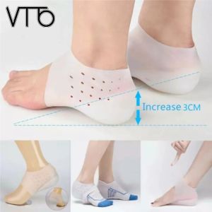 Silicone Invisible Inner Height Insoles Lifting Increase Socks Outdoor Foot Protection Pad Men Women Heel Cushion Hidden Insole