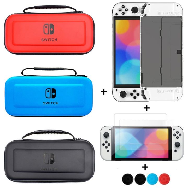 8 in 1 for Nintendo Switch OLED Storage Bag Crystal Clear Case for NS ...