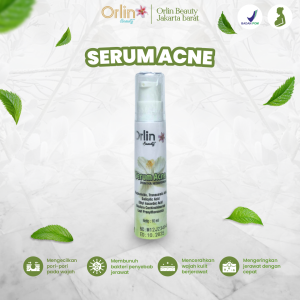 Orlin Beauty Serum Acne 10ml Mencerahkan Mengecilkan Pori Mengurangi Bekas Jerawat Bopeng Skincare BPOM