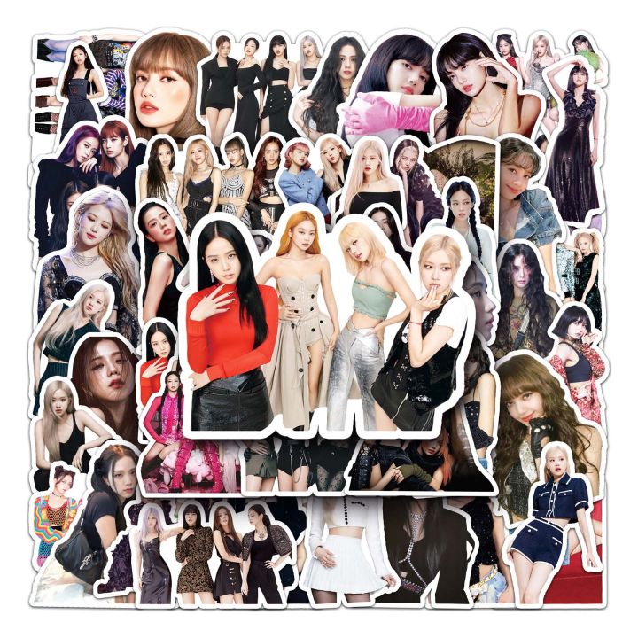 50/102pcs Kpop BLACKPINK JISOO JENNIE ROSÉ LISA PVC Stickers Decal ...