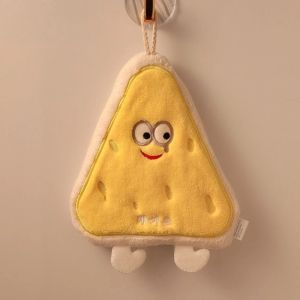 NOBLELUX Cheese Cookie Donut Shape Hand Towel Soft Quick-Dry Toilet Handkerchief Adorable Coral Fleece Bathroom Kerchief Kitchen,Home