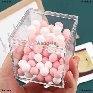 [COD] Wangxin กล่องอะคริลิคใสทรงเหลี่ยมพร้อมฝาปิด กล่องใส่ลูกกวาดทนทาน ใช้งานได้หลากหลาย