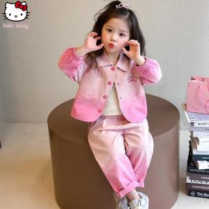 Christmas gifts Halloween Anime Melody Jacket Sets for Children Kawaii Sanrio Fashion Sweet Coat Pants Cartoon Casual Spring Autumn Outerwear Girl Clothe
