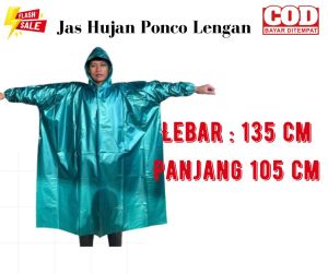 JAS HUJAN PONCO DEWASA WANITA MAUPUN PRIA LENGAN TEBAL KUAT AWET MURAH - PROMO JES HUJAN VIRAL POLOS