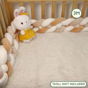 [Sg Ship] Thick 4-Strand Baby Crib Bumper Plush Pillow Infant Safety Crib Cot Protector Newborn