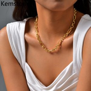Kemstone Gold Color Twisted Link Stainless Steel Necklace or Bracelet for Women Jewelry