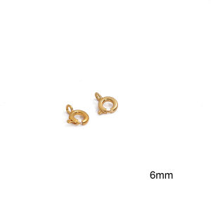 5-20pcs 18K Gold Plated Spring Ring Clasps with Open Jump Ring Clasp for Chain Necklace Bracelet Connectors DIY Jewelry Making