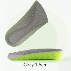 1 Pair 1.5/2.5/3.5cmInvisible Height Increasing Insole Orthopedic Arch Support Insole Soft Elastic Light Weight for Men Women Shoes Pads Kasut Tinggi